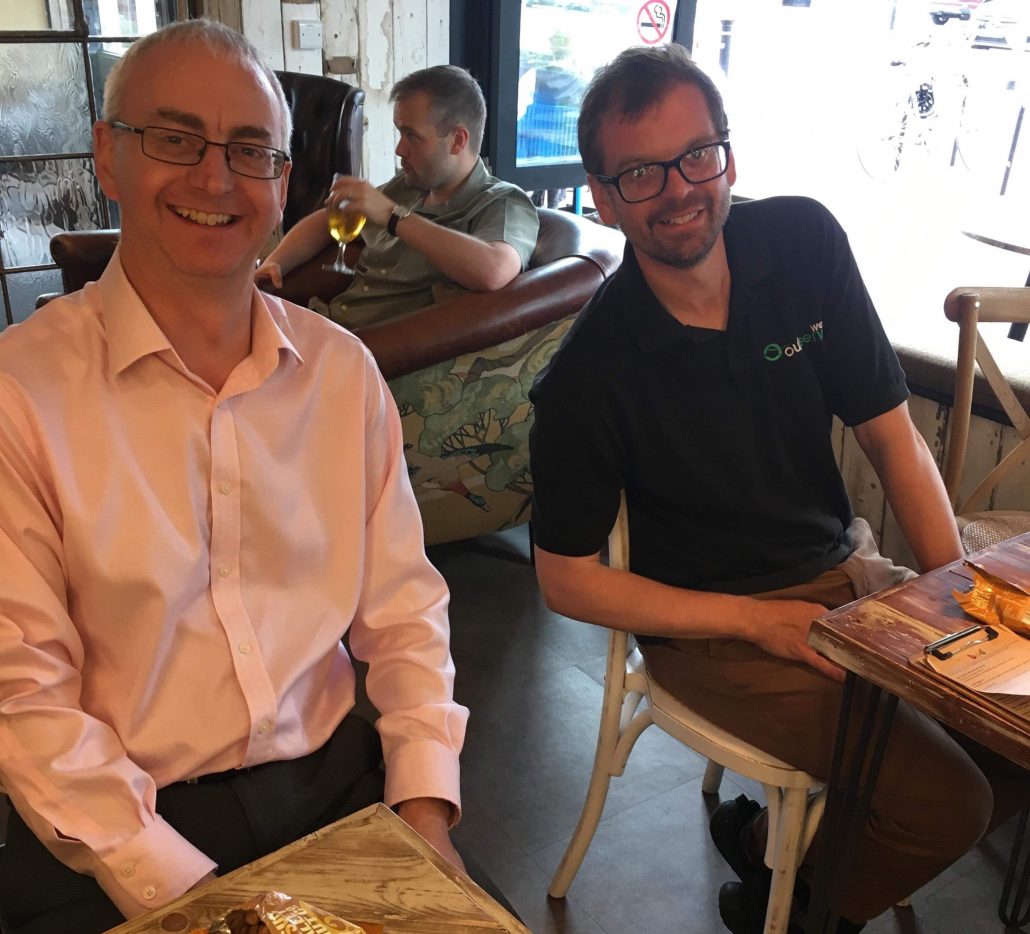 Phil with client at 10-year anniversary celebration