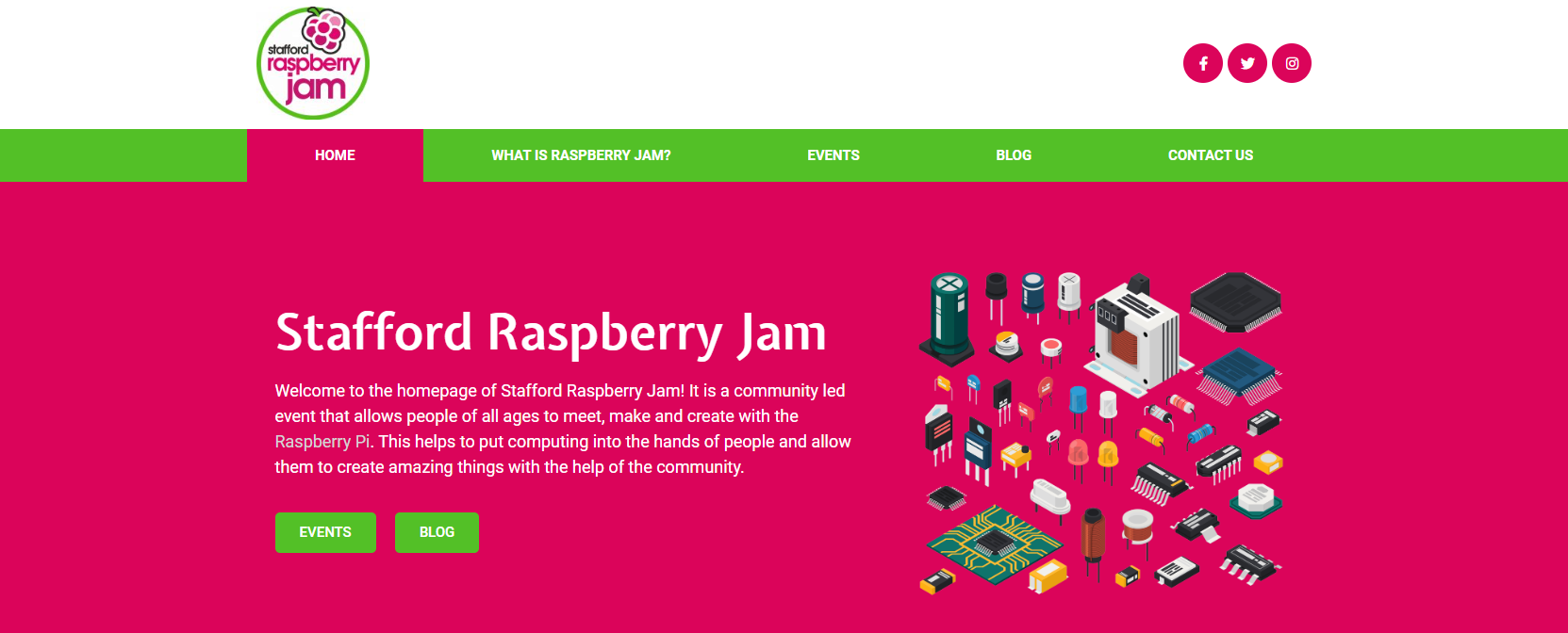 A new website for Stafford Raspberry Jam